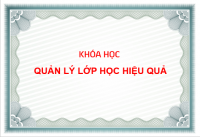 Khóa học quản lý lớp học hiệu quả