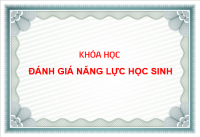 Đánh giá năng lực học sinh
